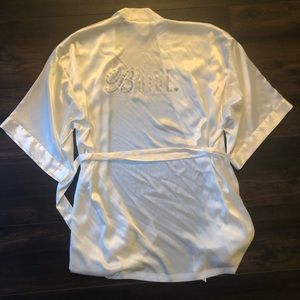 VS White Satin BRIDE Robe